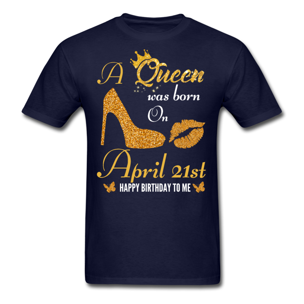QUEEN 21ST APRIL UNISEX SHIRT - navy