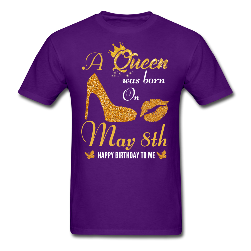 QUEEN 8TH MAY UNISEX SHIRT - purple