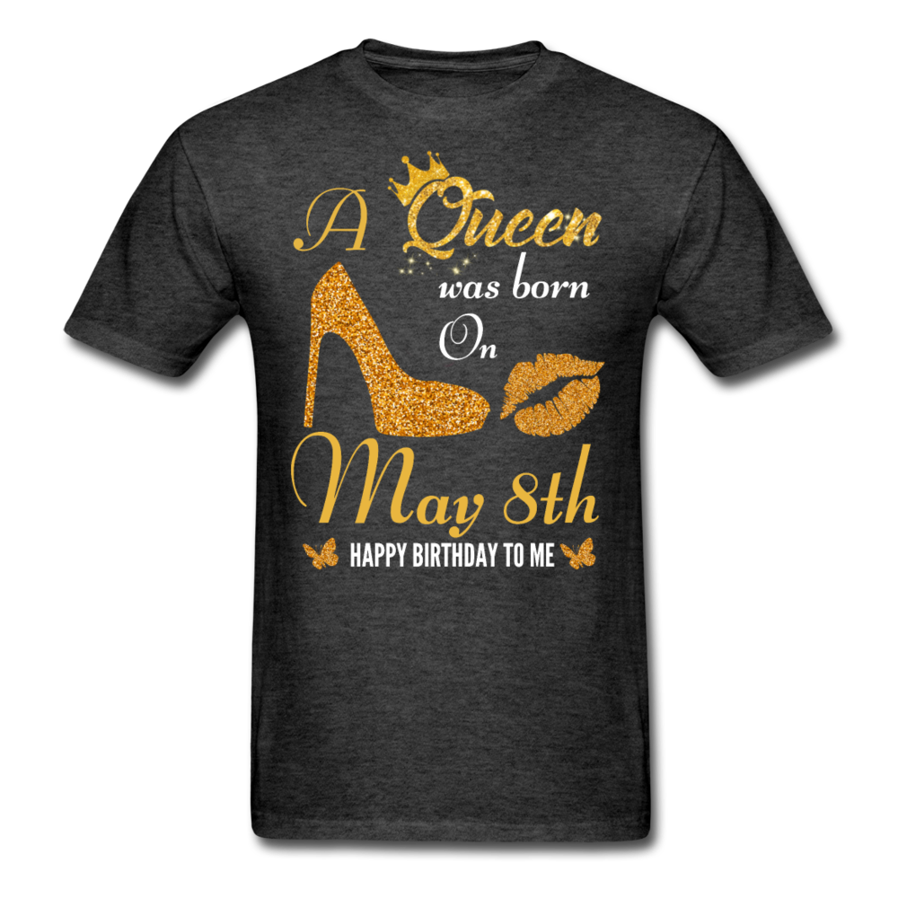 QUEEN 8TH MAY UNISEX SHIRT - heather black