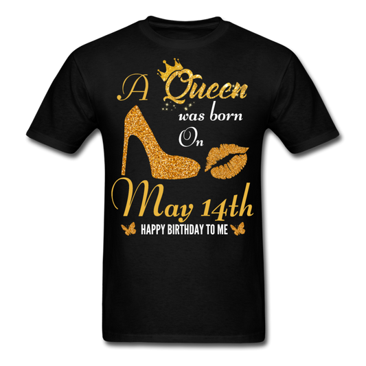 QUEEN 14TH MAY UNISEX SHIRT - black