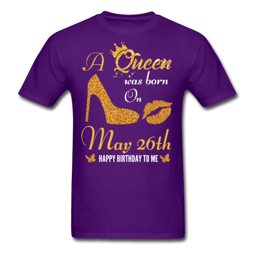 QUEEN 26TH MAY UNISEX SHIRT - purple