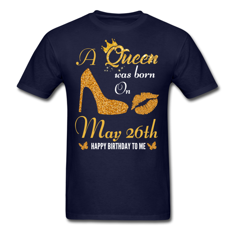 QUEEN 26TH MAY UNISEX SHIRT - navy