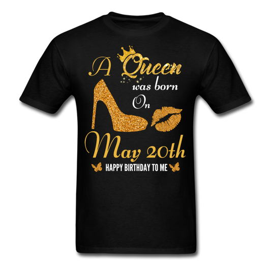 QUEEN 20TH MAY UNISEX SHIRT - black