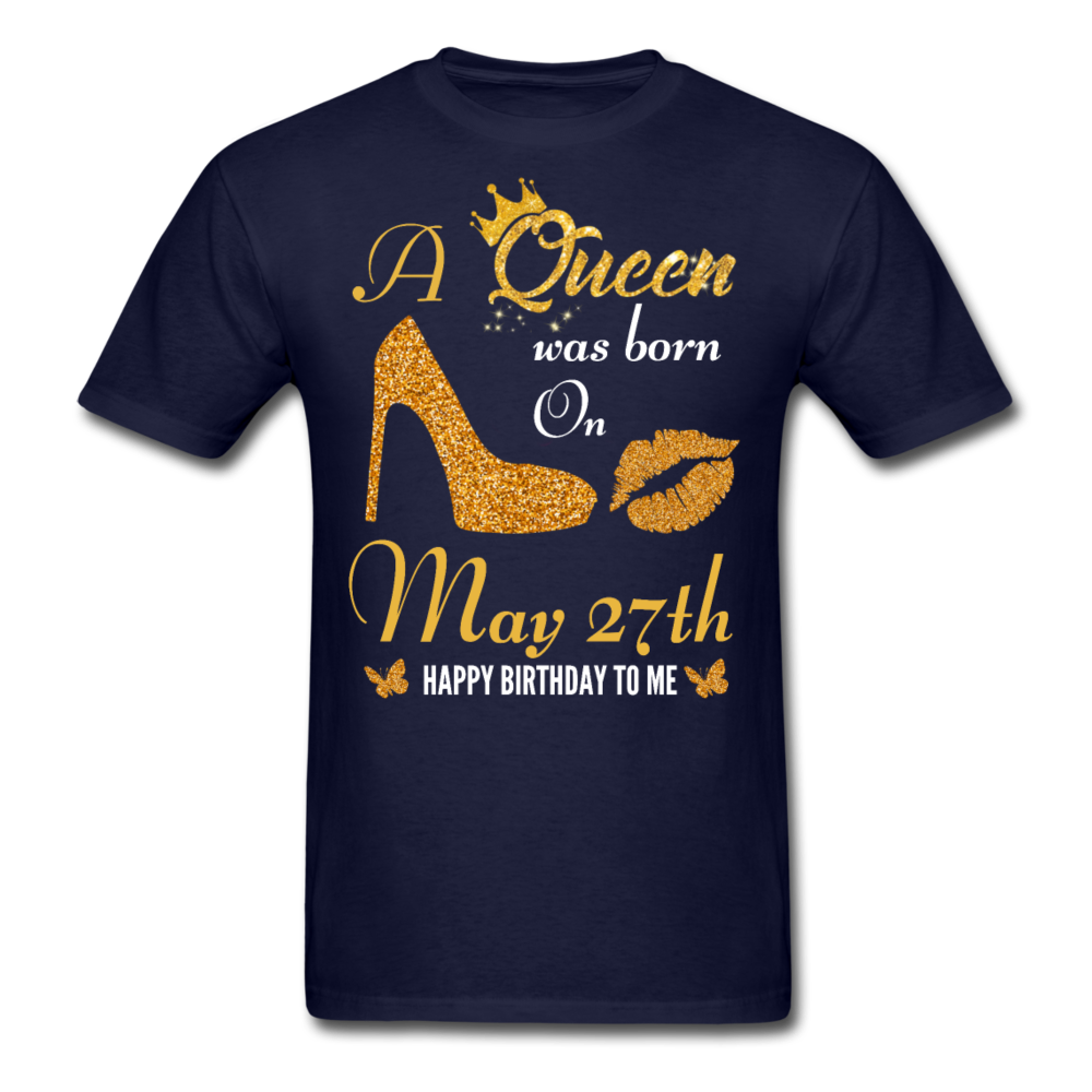 QUEEN 27TH MAY UNISEX SHIRT - navy