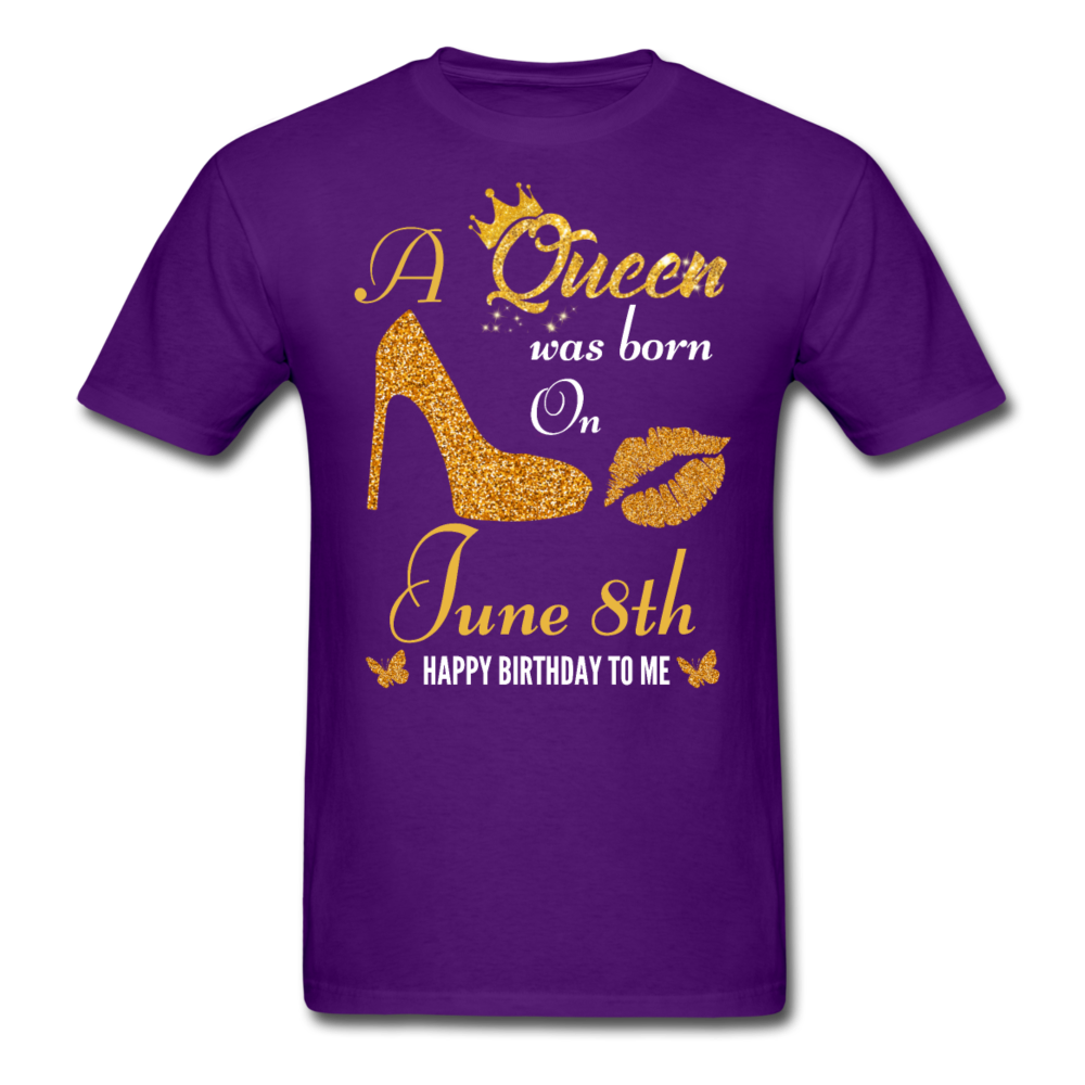 QUEEN 8TH JUNE UNISEX SHIRT - purple