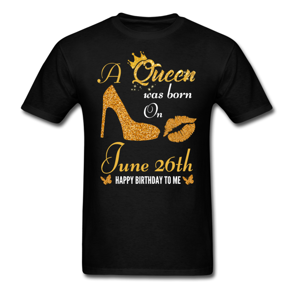 QUEEN 26TH JUNE UNISEX SHIRT - black