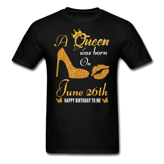 QUEEN 26TH JUNE UNISEX SHIRT - black