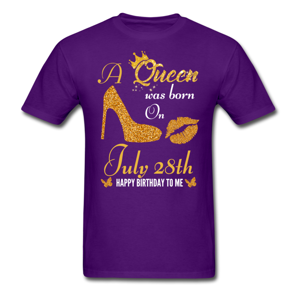 QUEEN 28TH JULY UNISEX SHIRT - purple