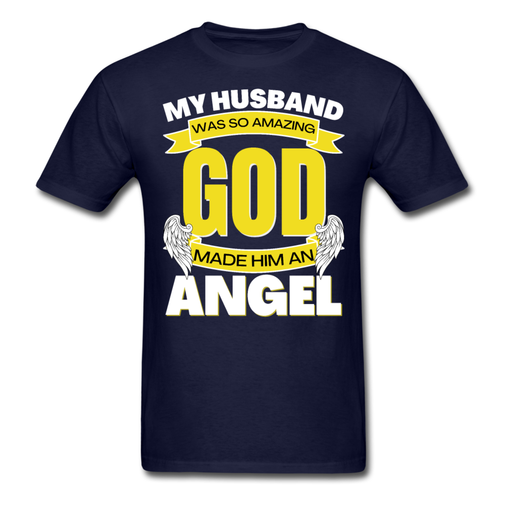 ANGEL HUSBAND UNISEX SHIRT - navy