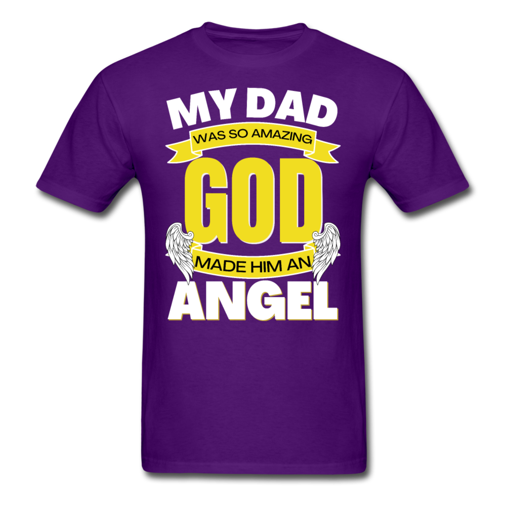 ANGEL DAD UNISEX SHIRT - purple