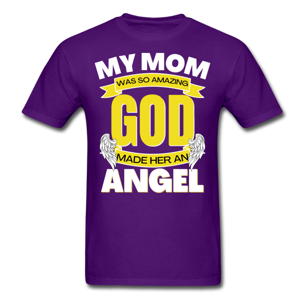 ANGEL MOM UNISEX SHIRT - purple