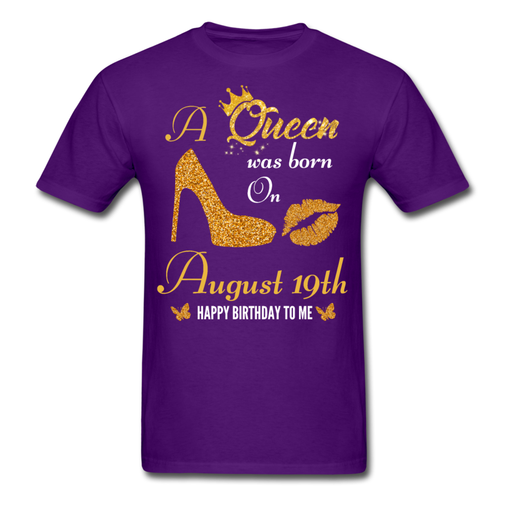 QUEEN 19TH AUG UNISEX SHIRT - purple