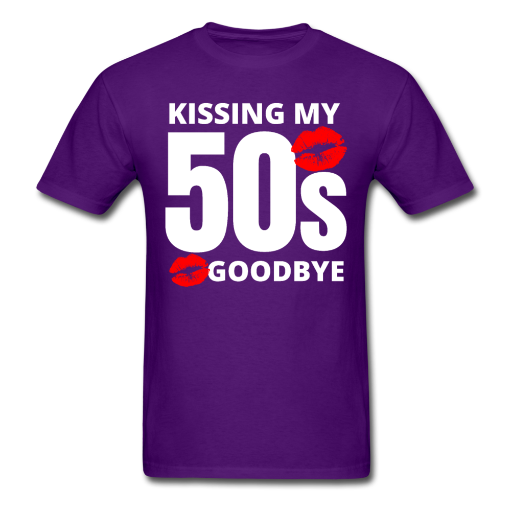 KISSING 50s GOODBYE UNISEX SHIRT - purple