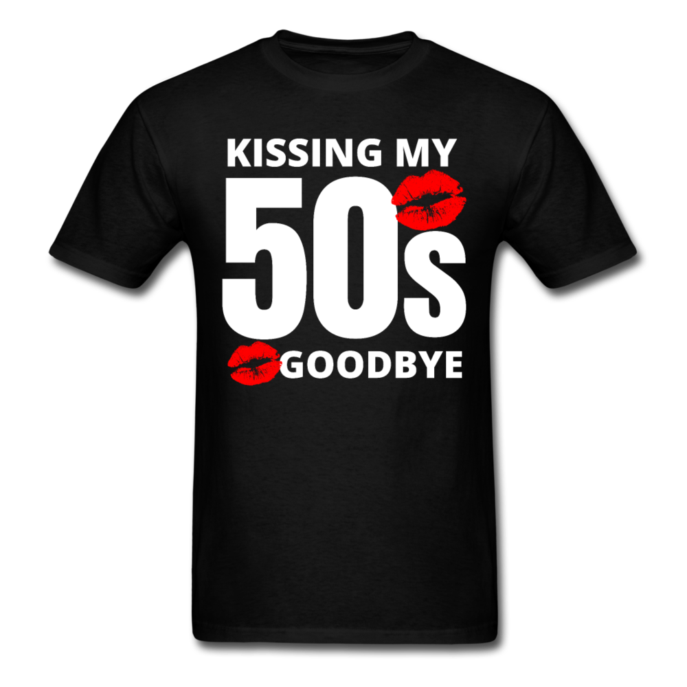 KISSING 50s GOODBYE UNISEX SHIRT - black