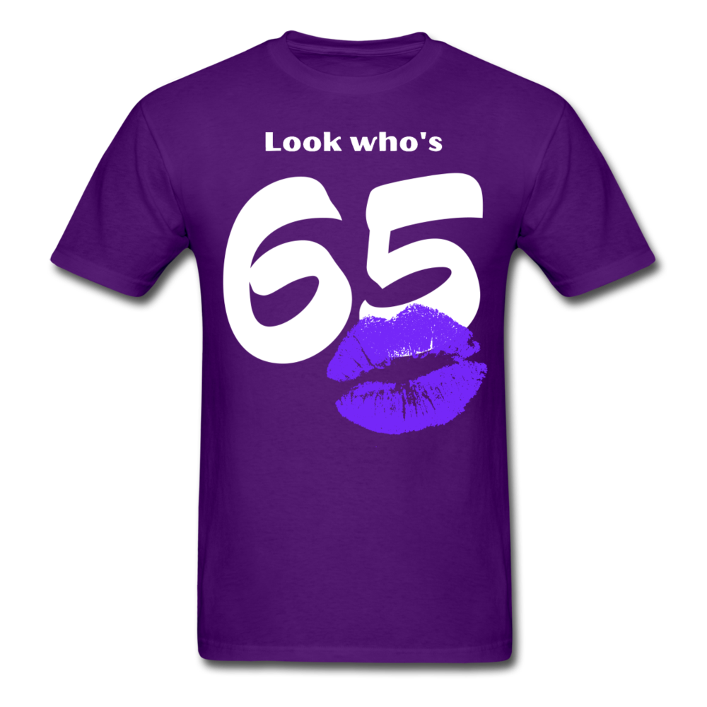 LOOK WHO'S 65 UNISEX SHIRT - purple
