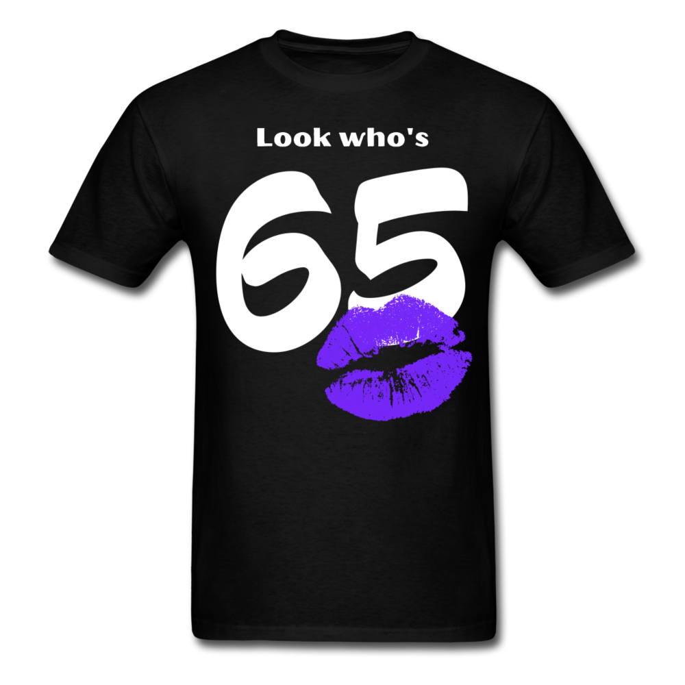 LOOK WHO'S 65 UNISEX SHIRT - black