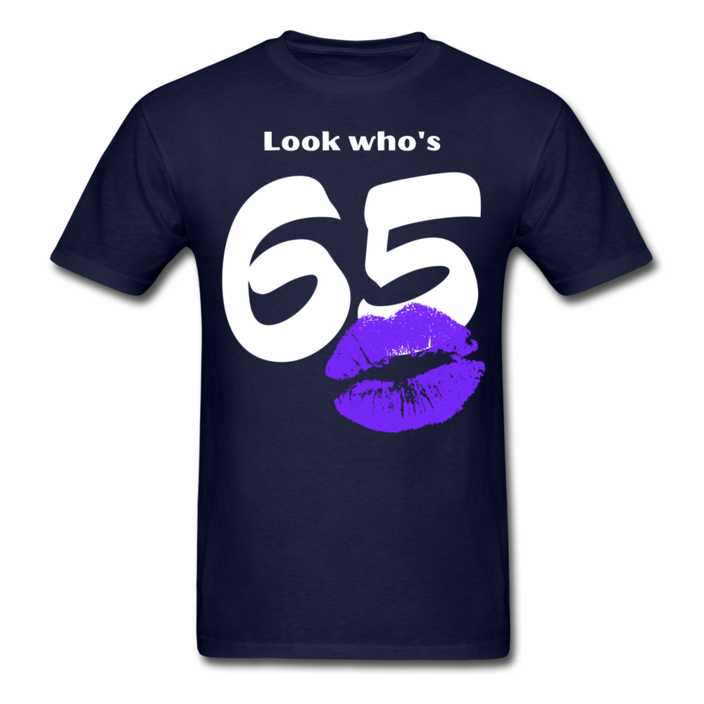 LOOK WHO'S 65 UNISEX SHIRT - navy