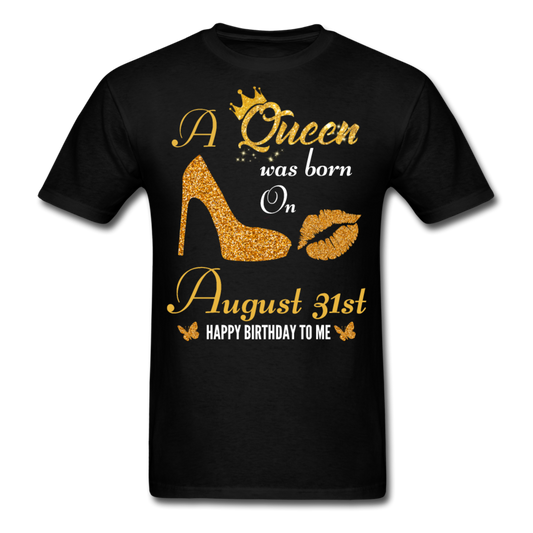 QUEEN 31ST AUG UNISEX SHIRT - black