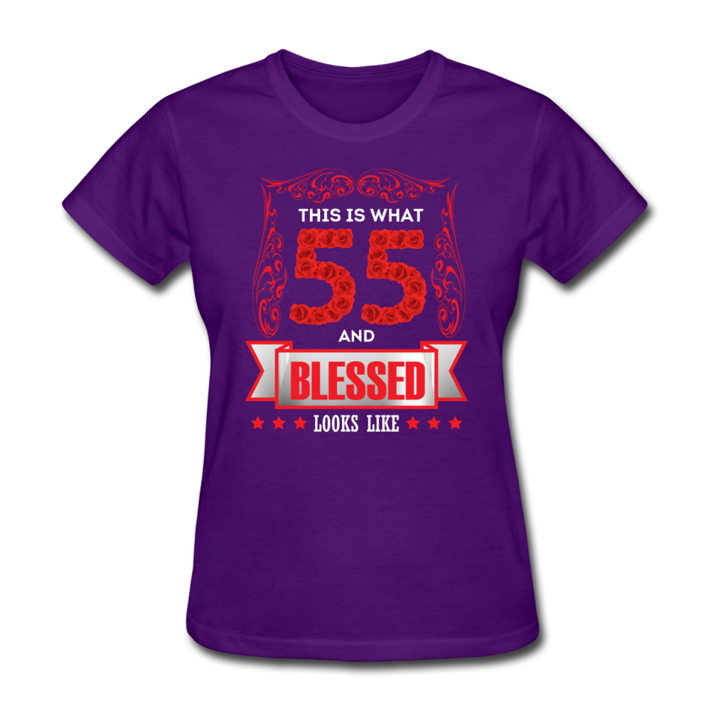 BLESSED 55 WOMEN'S SHIRT - purple