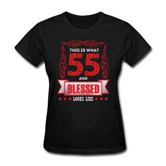 BLESSED 55 WOMEN'S SHIRT - black