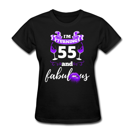 TURNING 55 WOMEN'S SHIRT - black