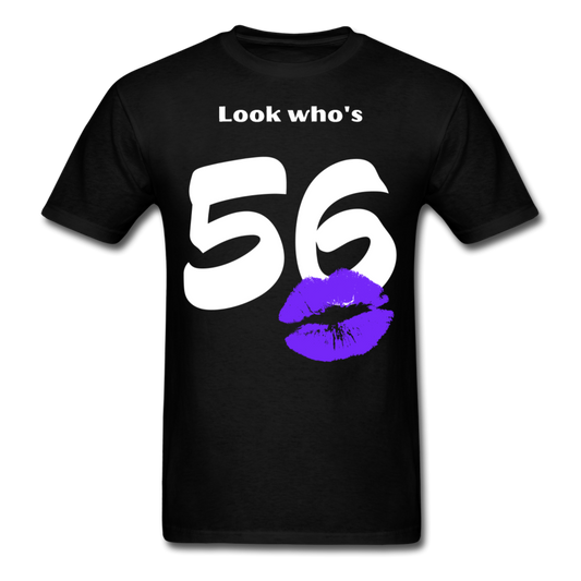 LOOK WHO'S 56 UNISEX SHIRT - black