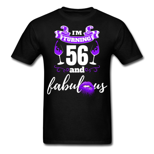 TURNING 56 UNISEX SHIRT - black