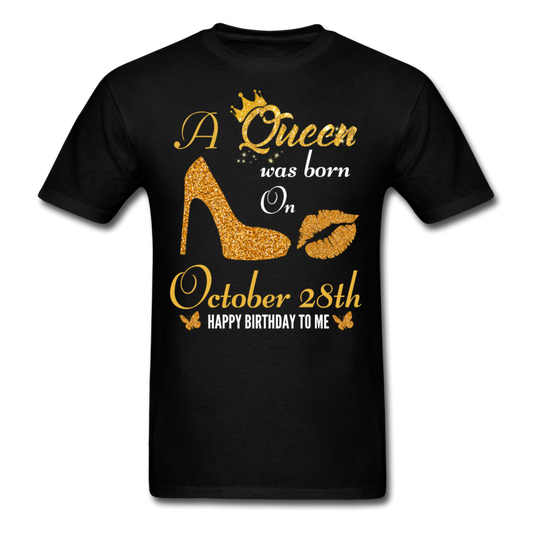 QUEEN 28TH OCTOBER UNISEX SHIRT - black