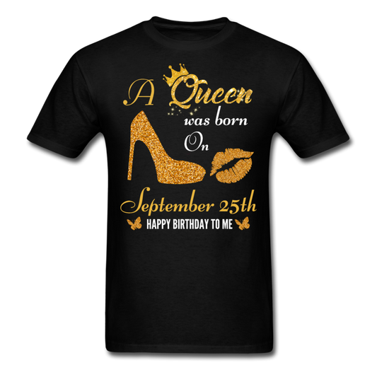 QUEEN 25TH SEPTEMBER UNISEX SHIRT - black