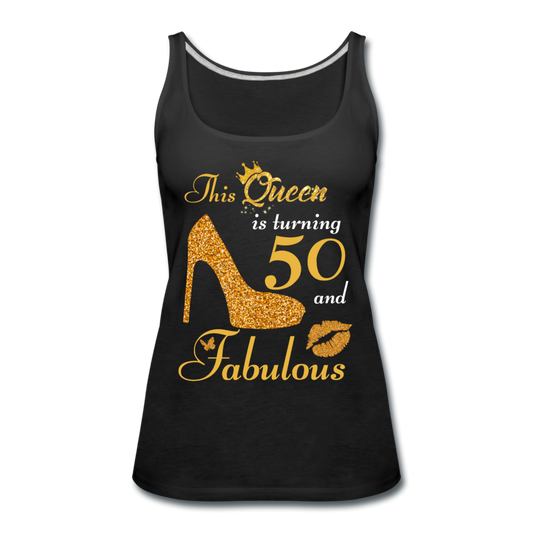 QUEEN TURNING 50 TANK - black