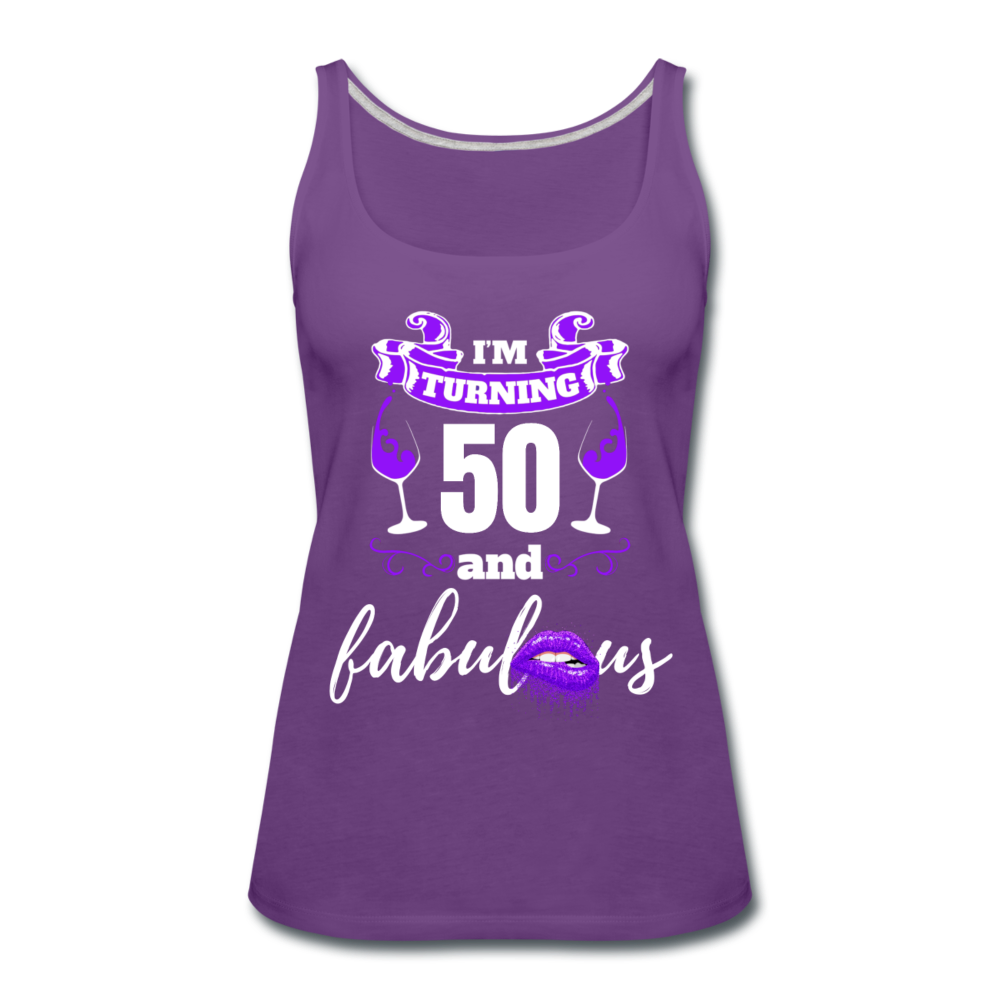 TURNING 50 FAB TANK - purple