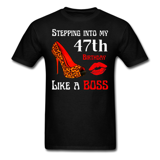 BOSS 47 LEOPARD HEELS UNISEX SHIRT - black