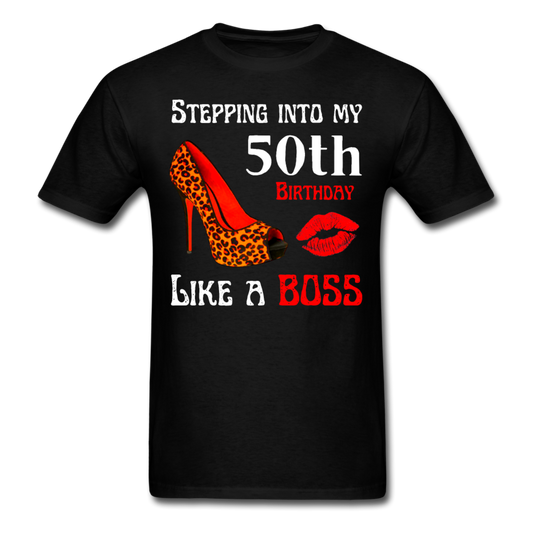BOSS 50 LEOPARD HEELS UNISEX SHIRT - black