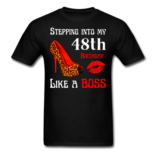 BOSS 48 LEOPARD HEELS UNISEX SHIRT - black