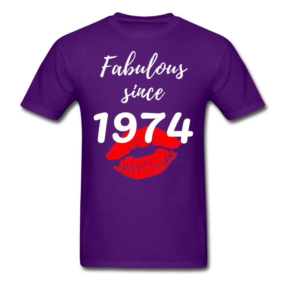 1974 FAB 47 FRONT BACK PRINT UNISEX SHIRT - purple