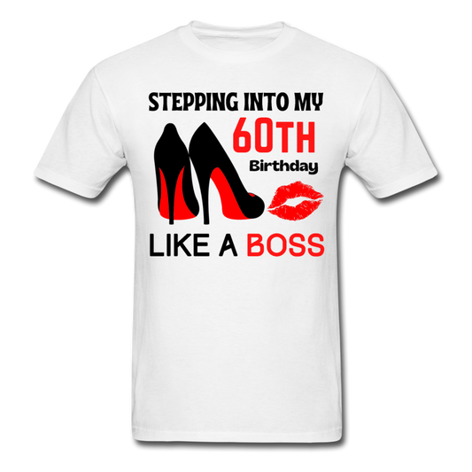 STEPPING 60 BLACK HEELS UNISEX SHIRT - white