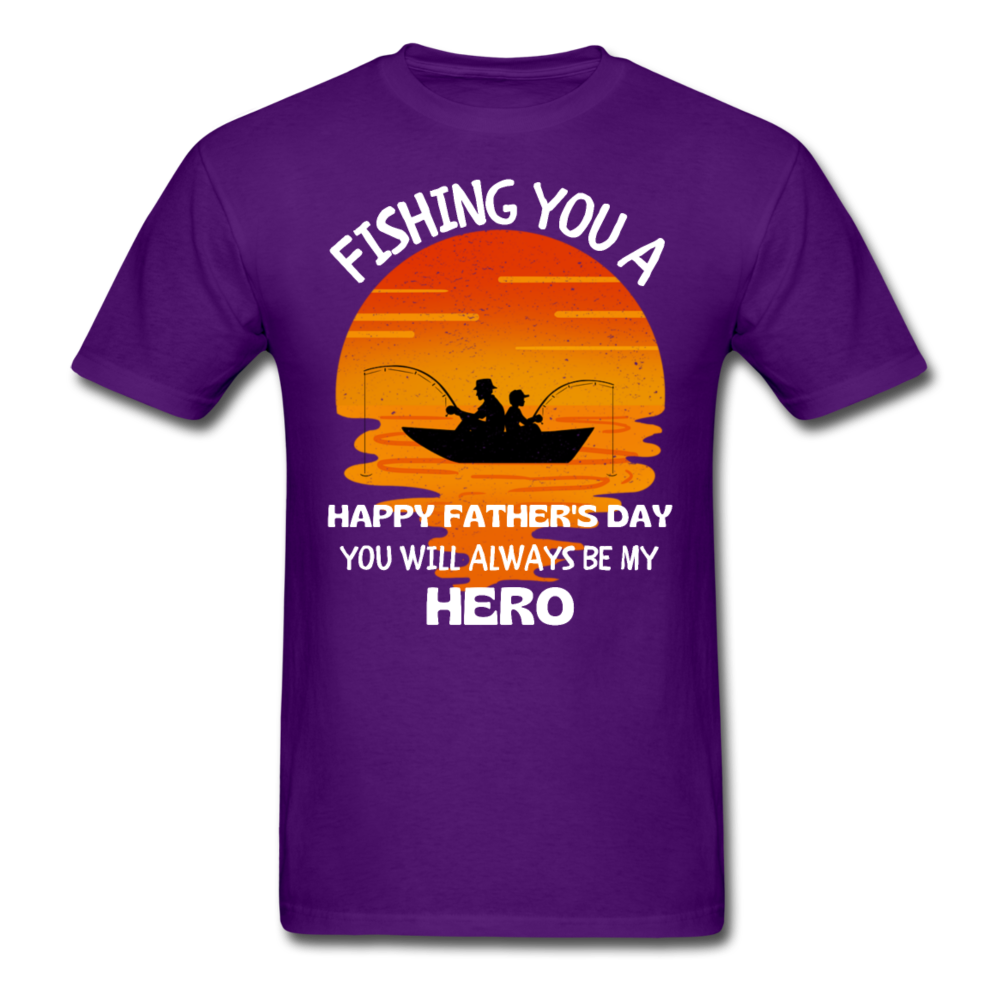 FISHING FATHER DAY SHIRT - purple