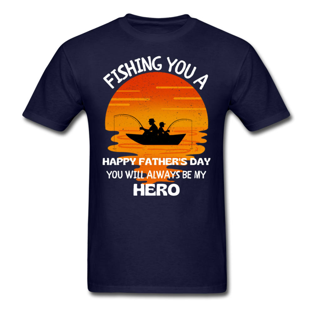 FISHING FATHER DAY SHIRT - navy