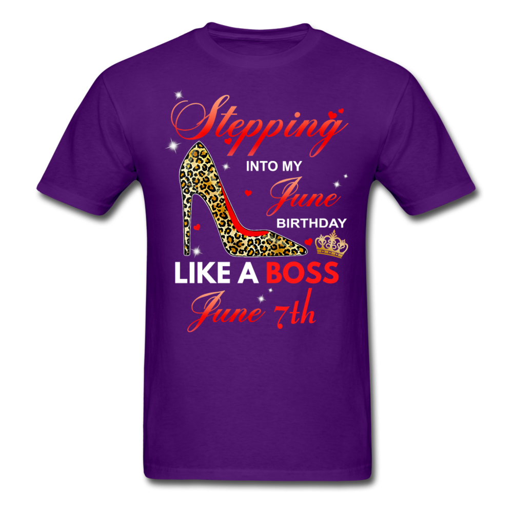 STEPPING JUNE 7TH UNISEX SHIRT - purple