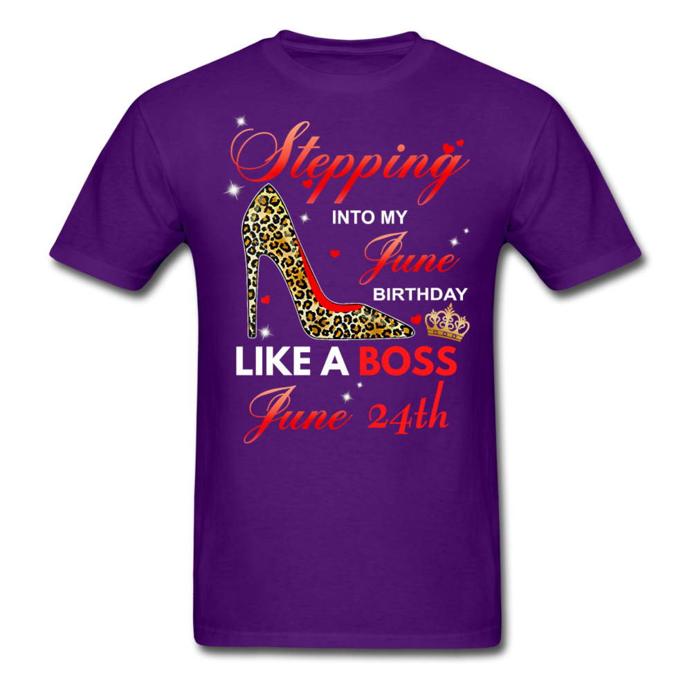 STEPPING JUNE 24TH UNISEX SHIRT - purple