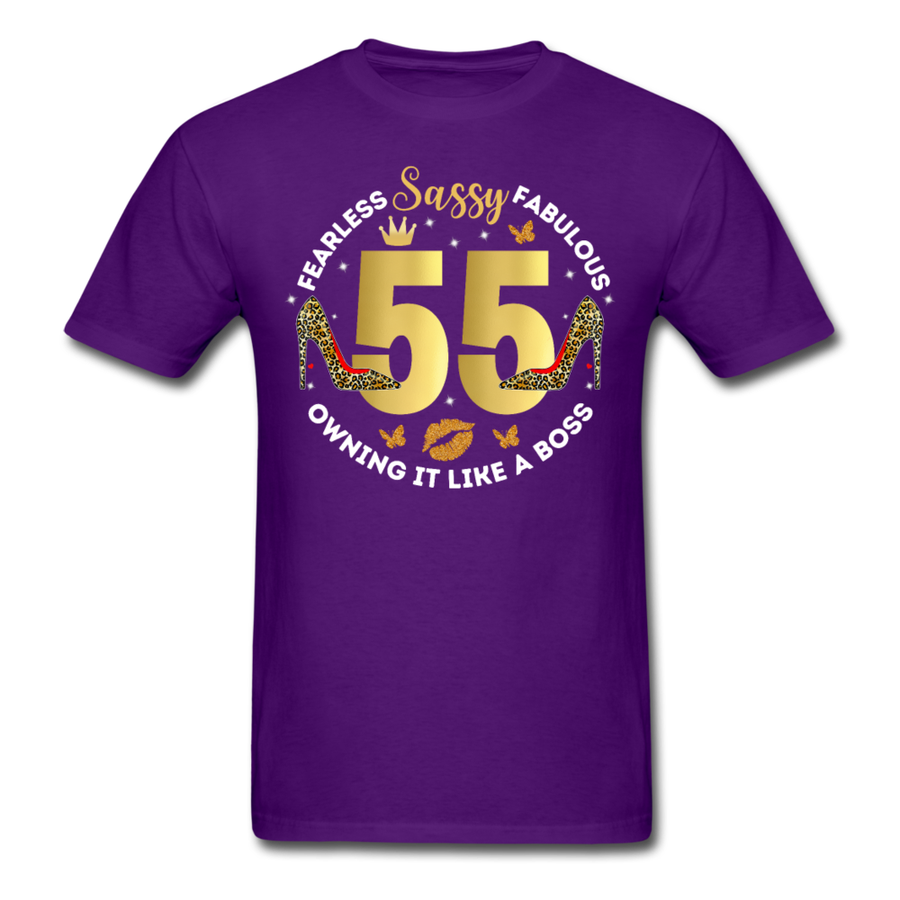 FEARLESS SASSY 55 UNISEX SHIRT - purple