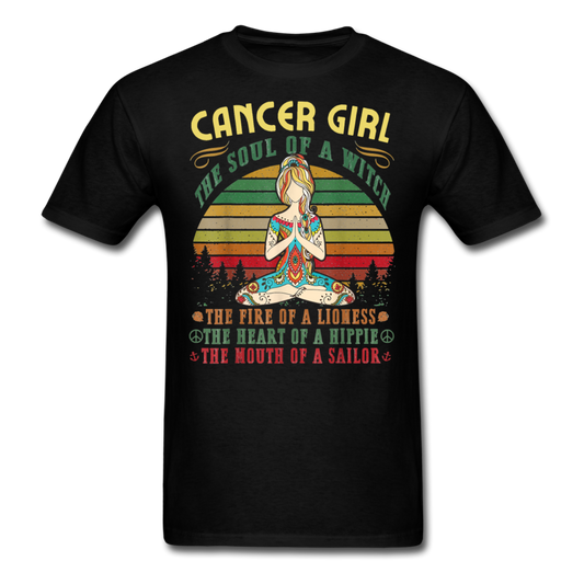 CANCER GIRL UNISEX SHIRT - black