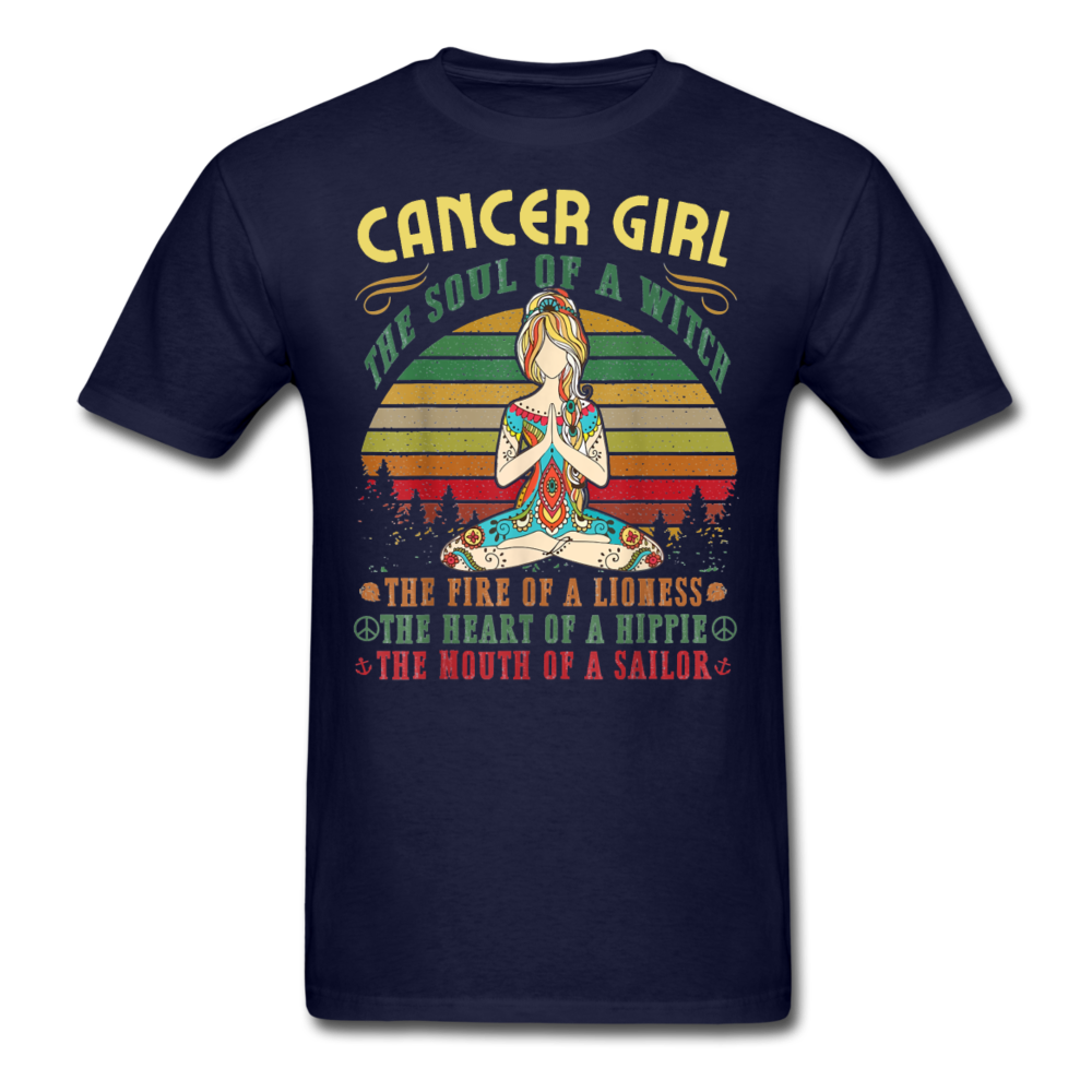 CANCER GIRL UNISEX SHIRT - navy
