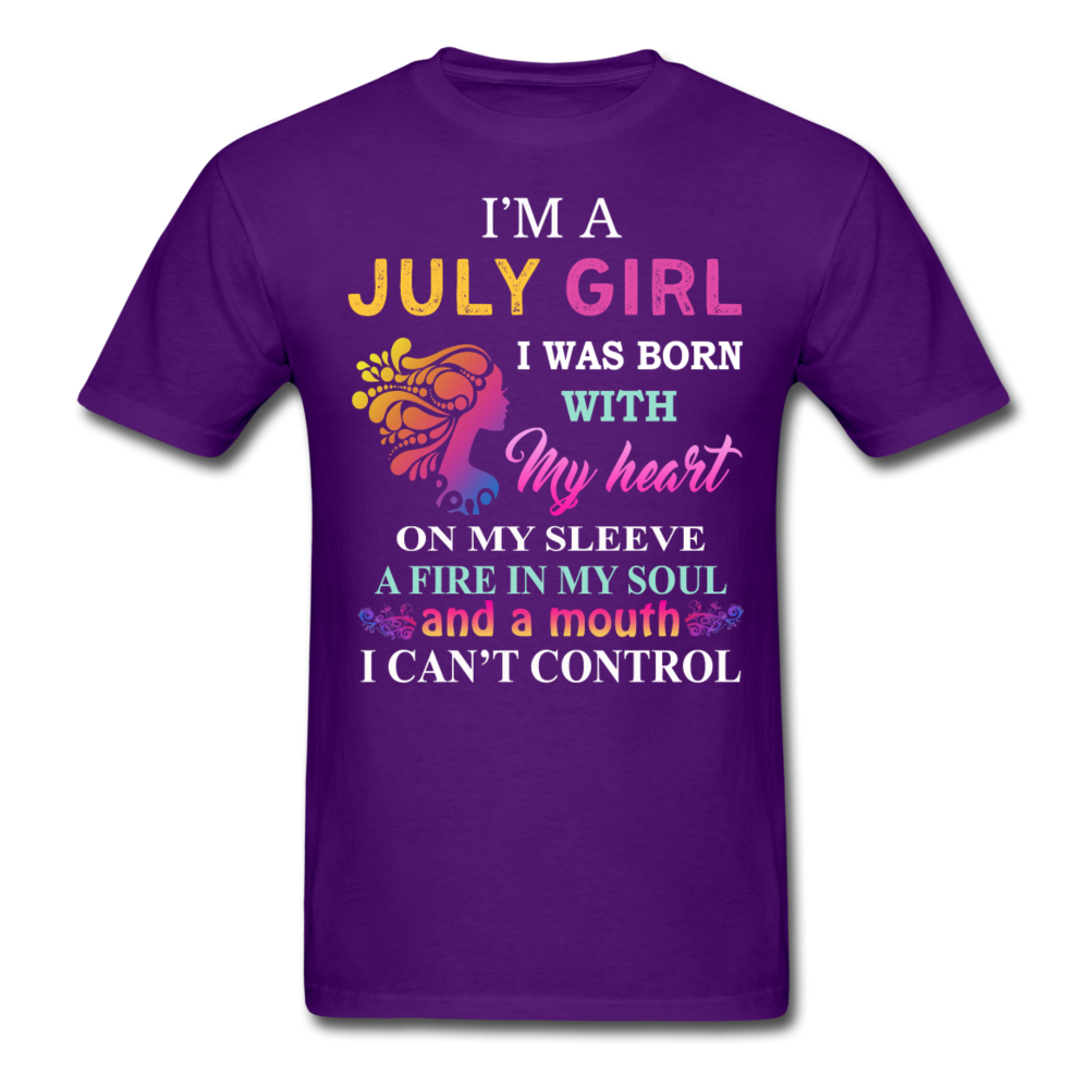 JULY GIRL FIRE SOUL UNISEX SHIRT - purple