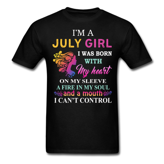 JULY GIRL FIRE SOUL UNISEX SHIRT - black