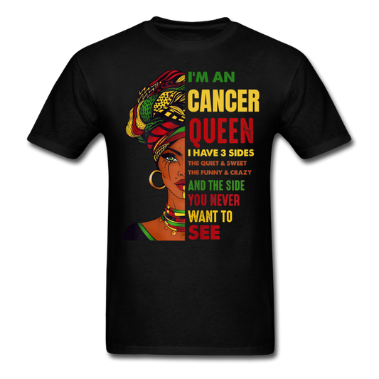 CANCER QUEEN UNISEX SHIRT - black