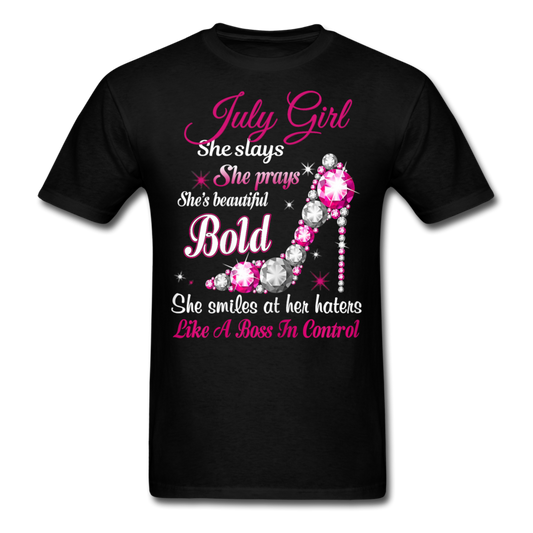 JULY GIRL SLAYS UNISEX SHIRT - black