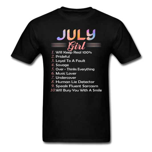 REAL JULY GIRL UNISEX SHIRT - black