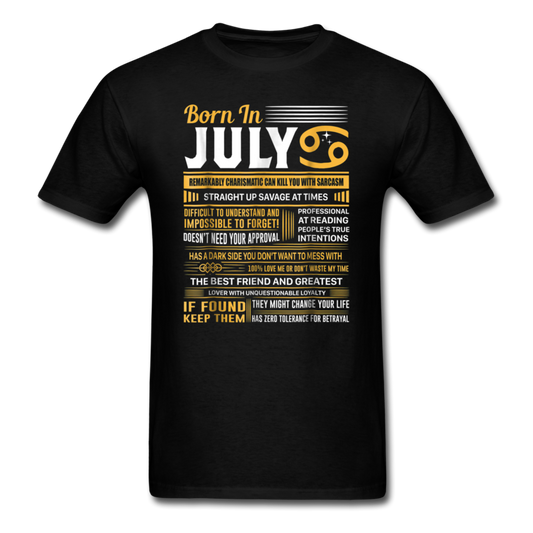 JULY FACTS UNISEX SHIRT - black