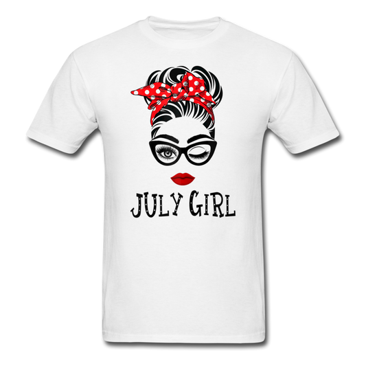 JULY GIRL RIBBON UNISEX SHIRT - white